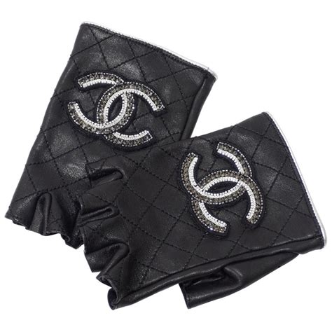 chanel glovea|Chanel fingerless gloves.